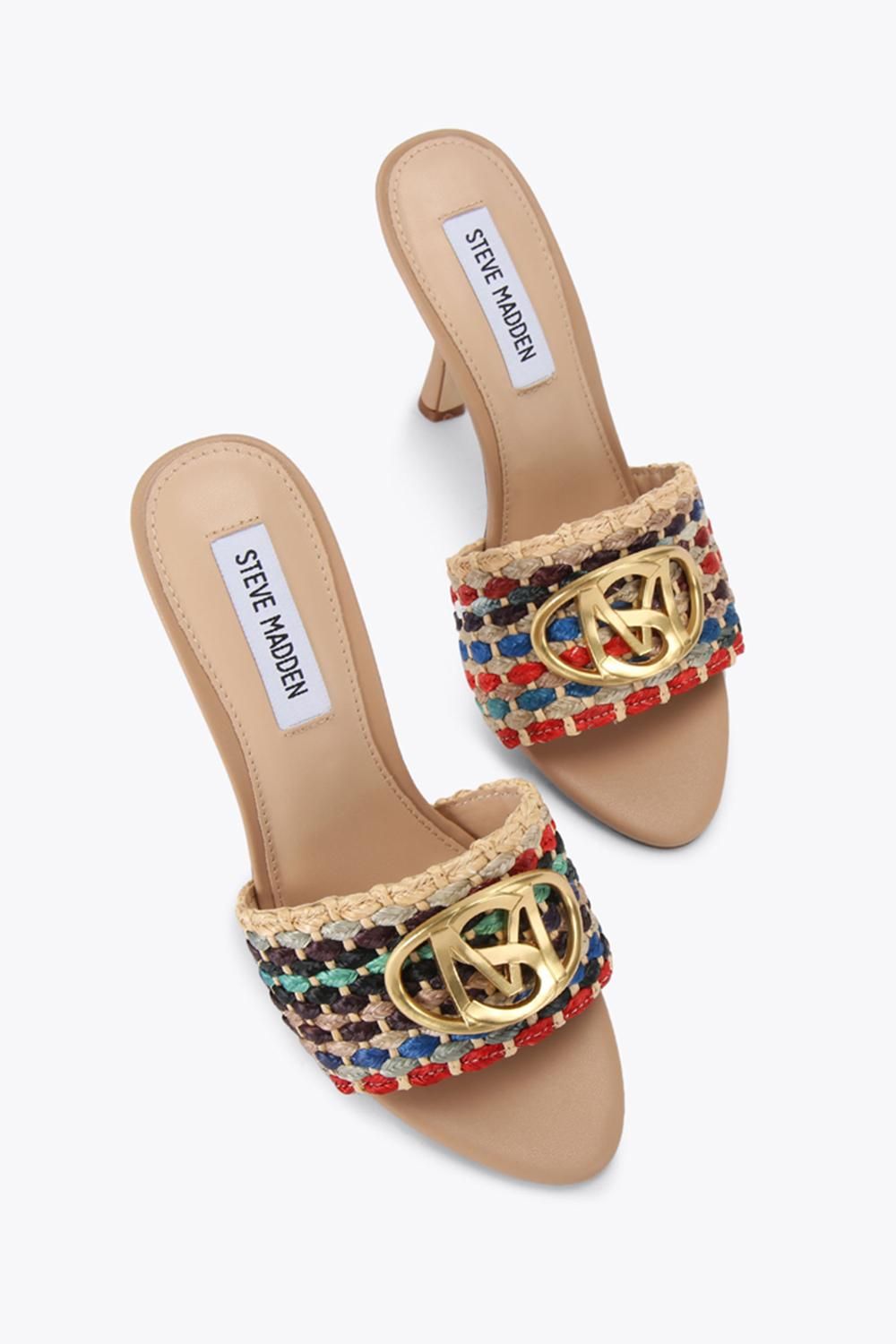 STEVE MADDEN Dappery Multi Raffia' Heels
