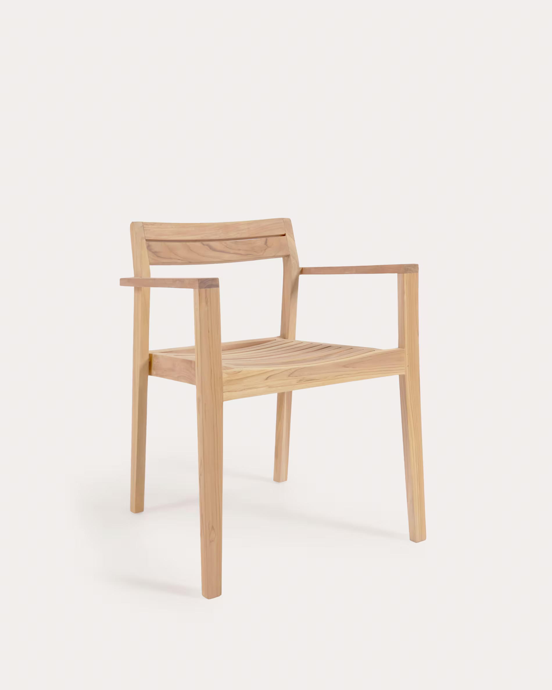 Silla de exterior apilable Victoire de madera maciza de teca