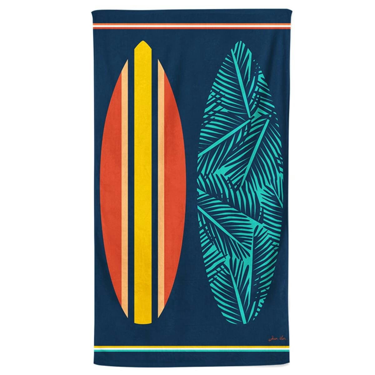 COTE OUEST - Drap de plage coton Bleu 100x180 cm