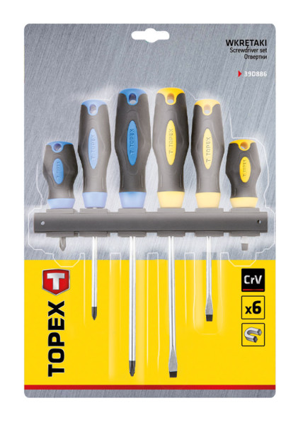 Wkrętaki, zestaw 6 szt. TOPEX 39D886