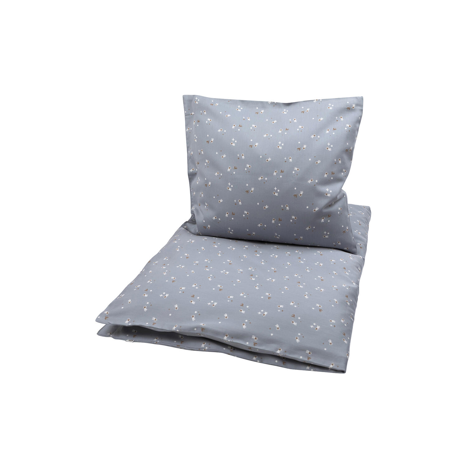 STARS baby sengetøj, jasmin blue/balsam cream/walnut