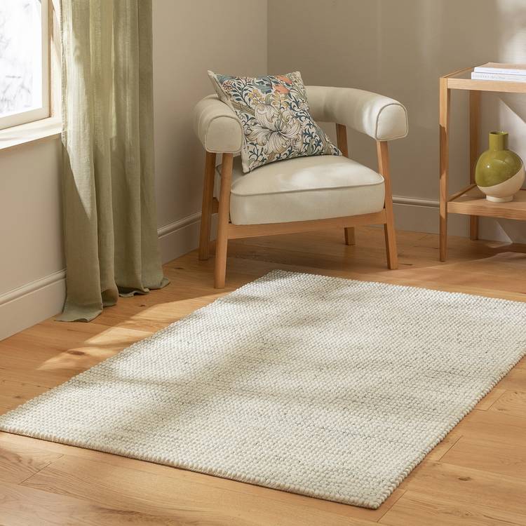Habitat Pebble Grey Flatweave Rug - 120x170cm