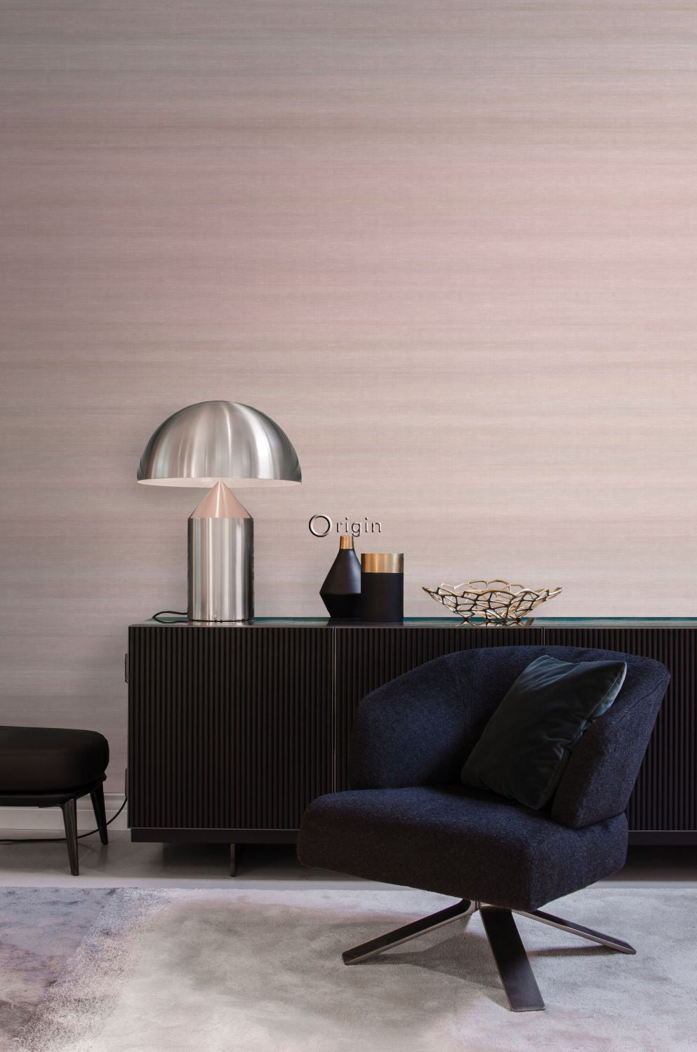Origin Wallcoverings fotobehang geweven structuur met kleurverloop oudroze - 200 x 300 cm - 357229