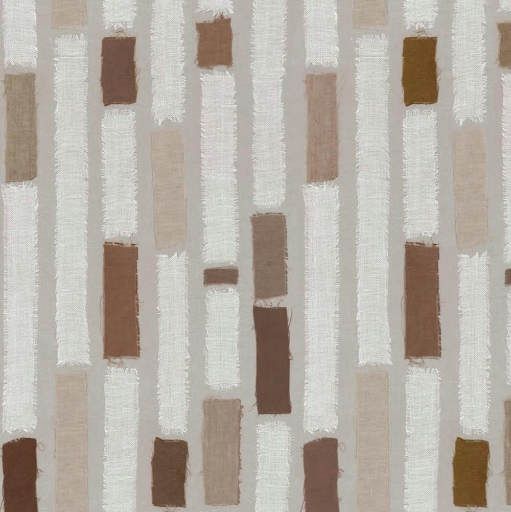 RAYURE - Nappe enduite ovale 160 x 200 cm marron