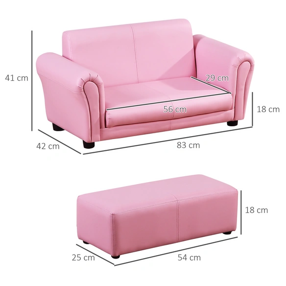 Kindersofa, LxBxH: 83 x 42 x 41 cm