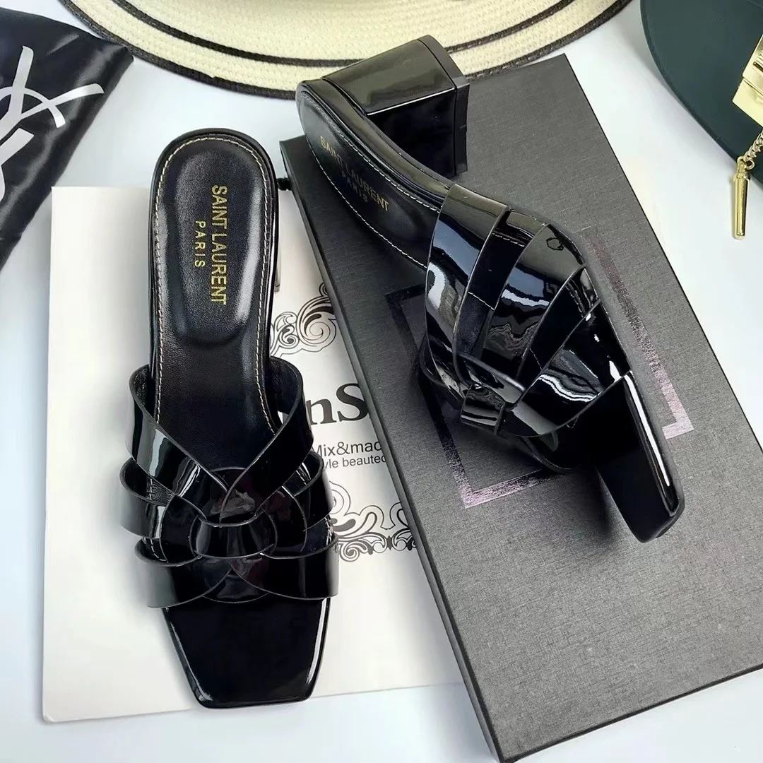 YSL Saint Laurent Nu Pieds Thick Heeled Shoes