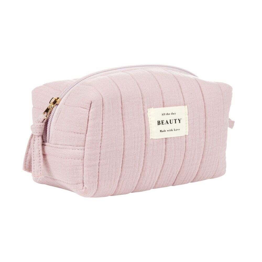 Trousse de toilette gaze de coton 18x10xH10cm (3 modèles)