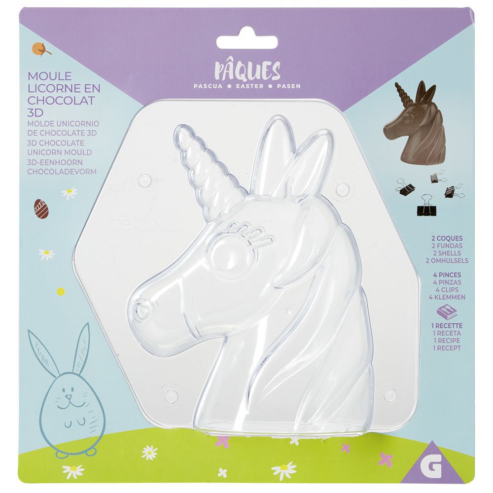Moule à chocolat licorne 3D Pâques