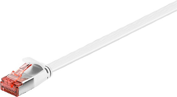 Câble RJ45 Cat6 plat blindé blanc 20 m GOOBAY
