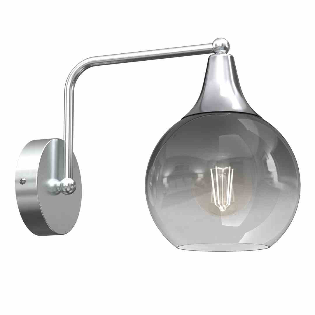 Kinkiet srebrny MONTE 1xE27x60W wym:21x27x15cm IP20 Milagro