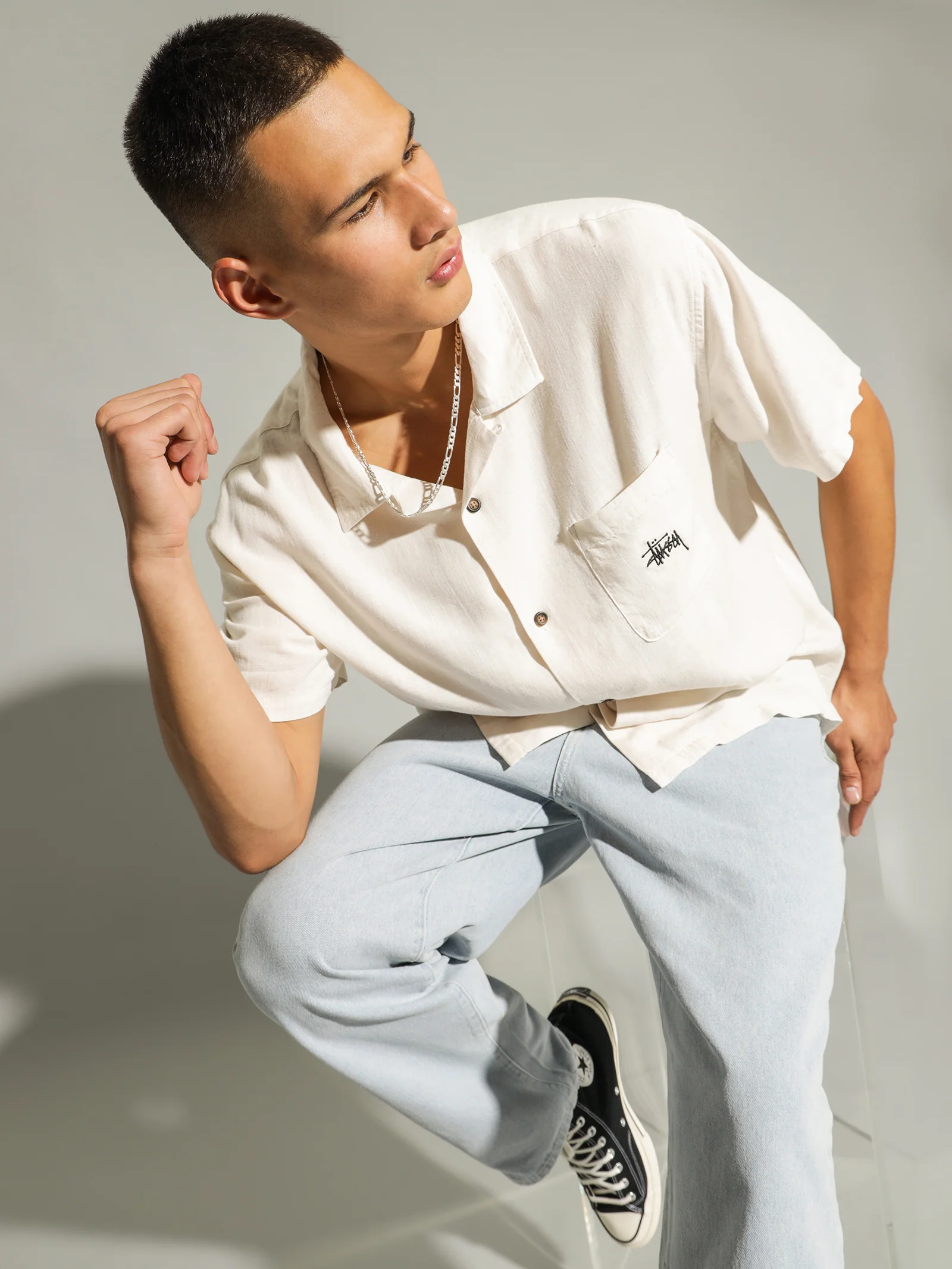 Graffiti Pigment Short Sleeve Shirt