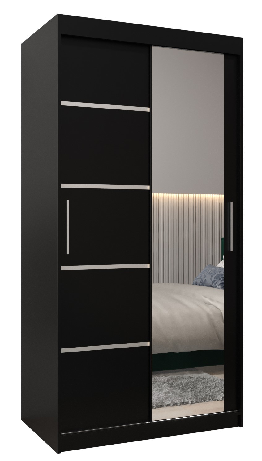 Szafa przesuwna Garderoba Verona 2 100 czarny   czarny