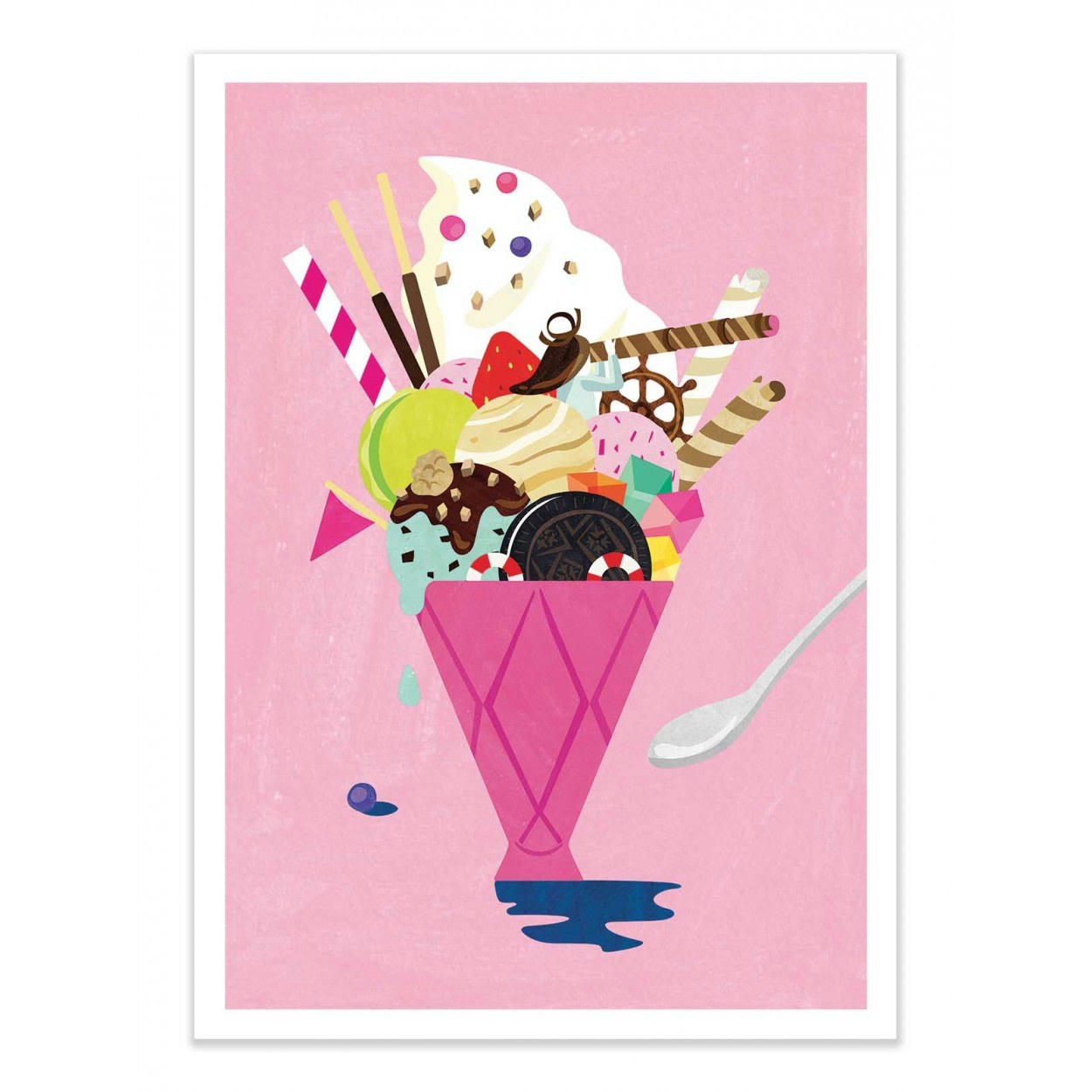 SHIHOTANA - PIRATE ICE CREAM - Affiche d'art 50 x 70 cm