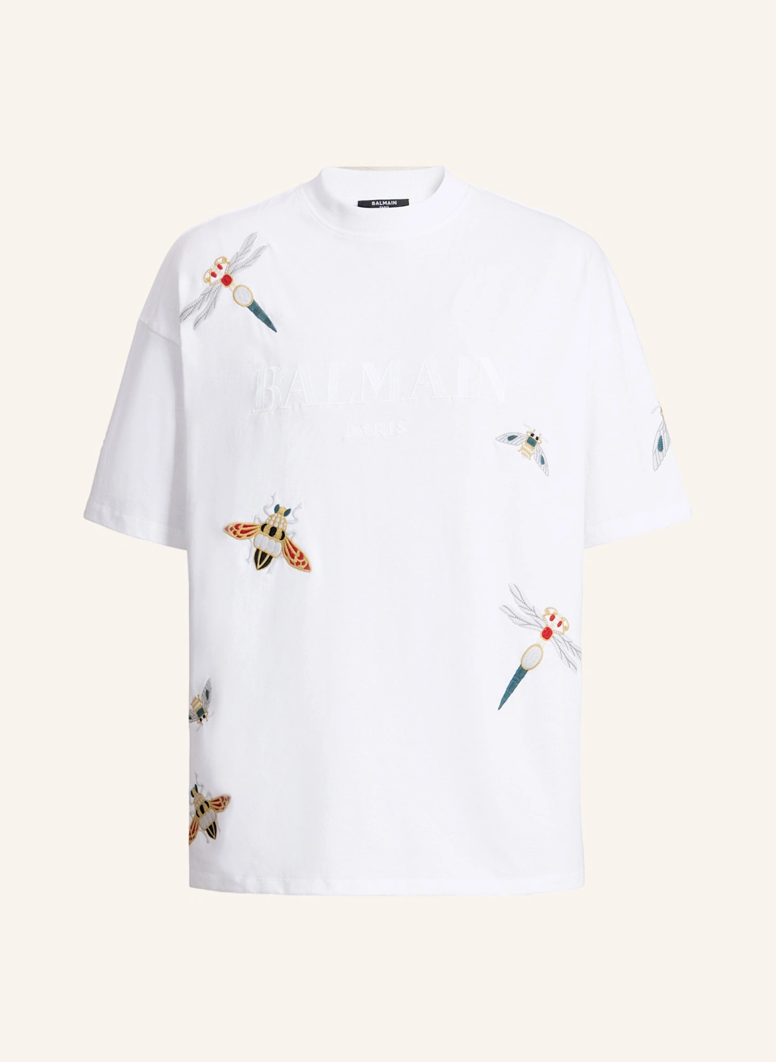 BALMAIN Besticktes Balmain Insect T-Shirt