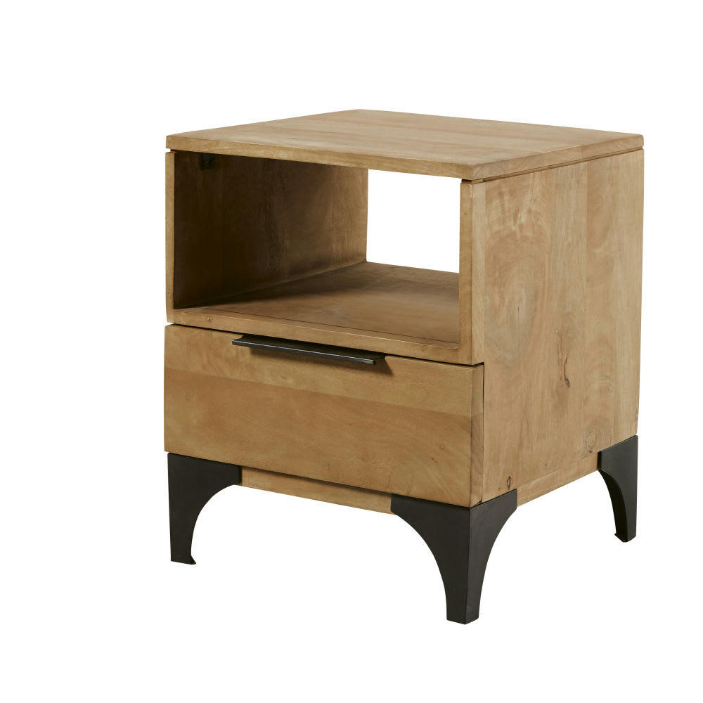 Metropolis - Table de chevet 1 tiroir en manguier massif