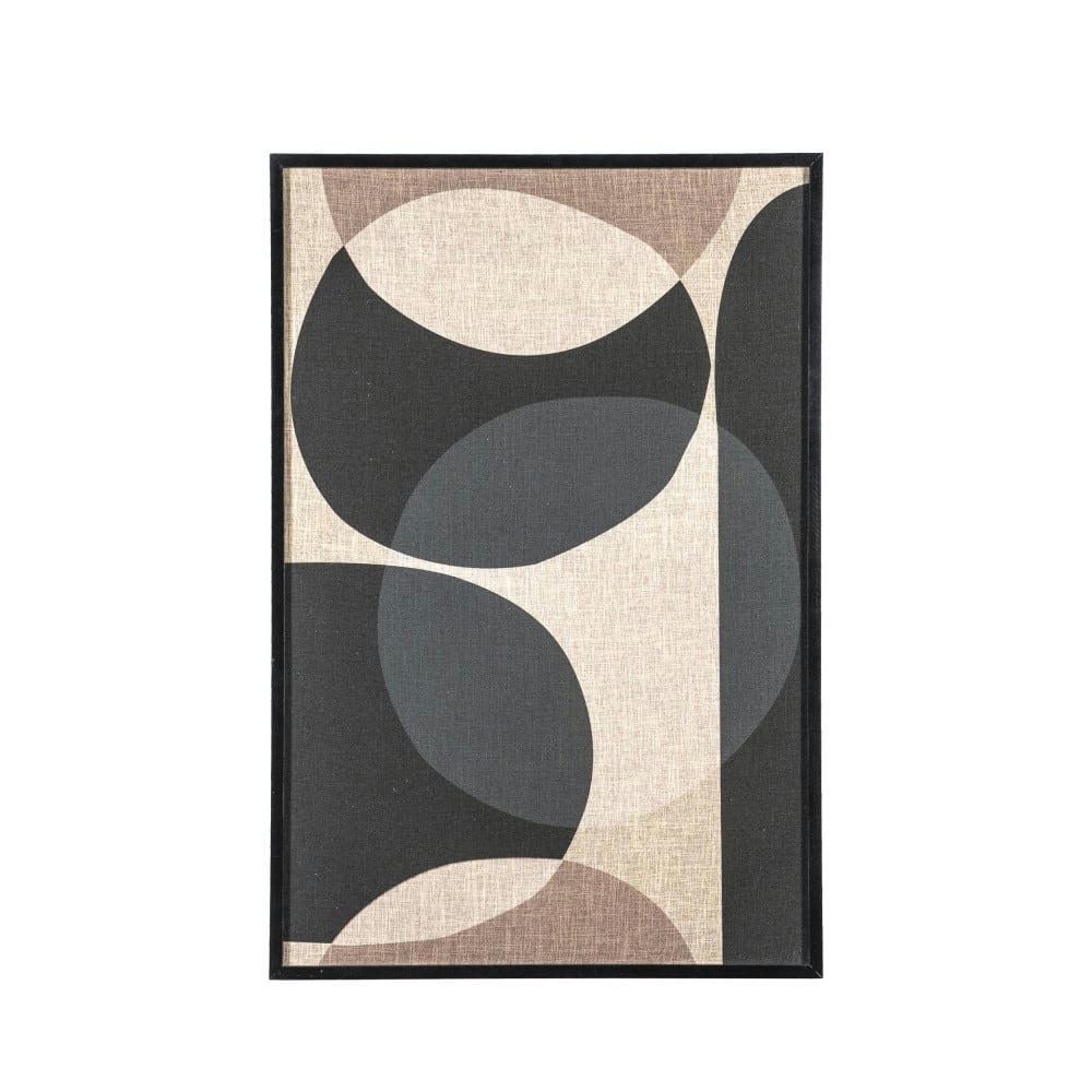 ATO - Tableau motifs géométriques noirs noir 90x60 cm