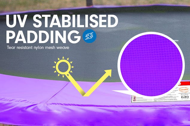 NNEDPE Kahuna Trampoline 10 ft withRoof - Purple