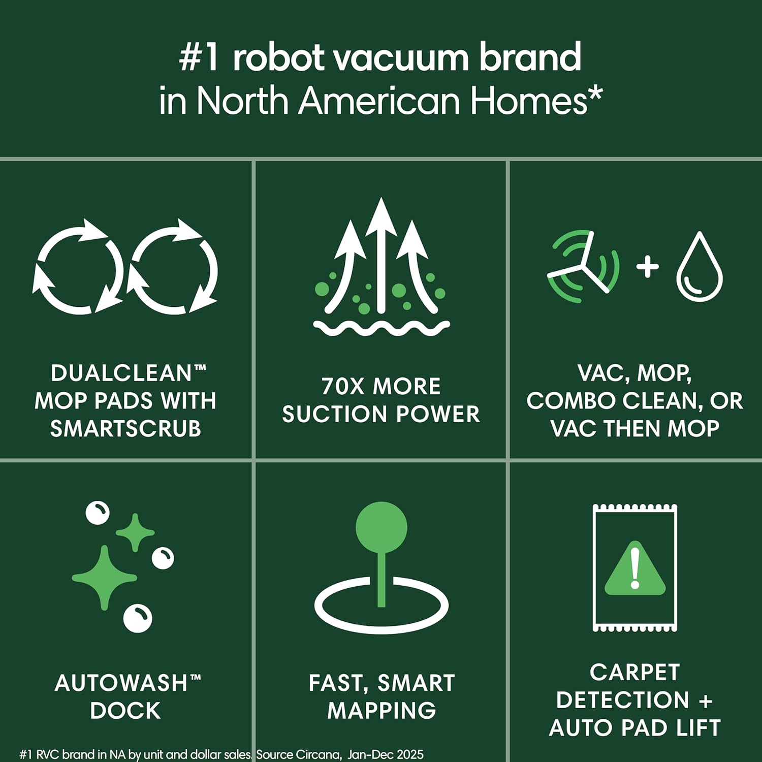 iRobot Roomba Plus 405 (G185) Combo Robot Vacuum & Mop with AutoWash Dock - Spinning Mop Pads, Self-Empties, Pad Washing & Drying, Self-Cleaning, Pad-Lift, LiDAR Navigation