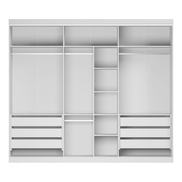 ESTRUTURA DE GUARDA-ROUPA 3 PORTAS FRIZ