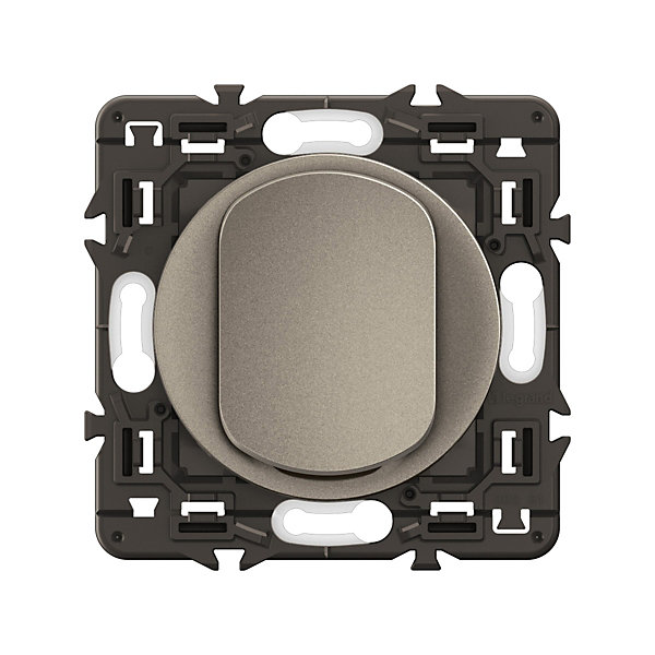 Interrupteur poussoir Legrand Céliane titanium 6A