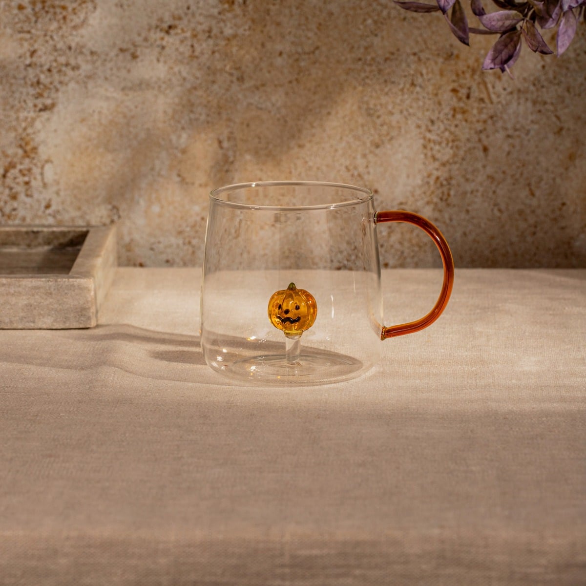 Szklanka PUMPKIN z uchem i dynią w środku 0,47 l