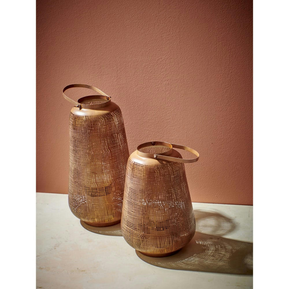 AMANI - Lanterne en métal D25x45cm rouille