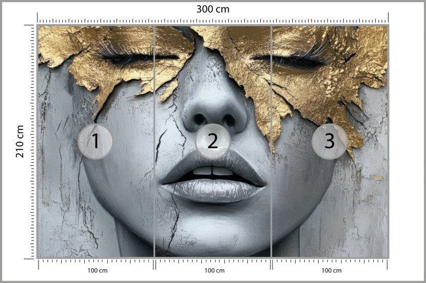 Fototapeta Abstrakcyjny Portret Kobiety 300x210cm