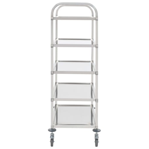 NNEVL 5-Tier Kitchen Trolley 107x55x147 cm Stainless Steel