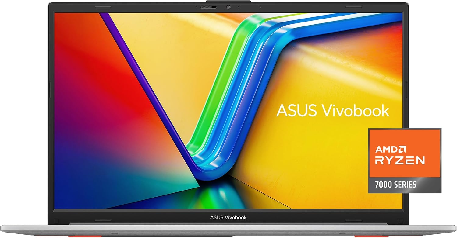 ASUS Vivobook Go 15.6” Slim Laptop  AMD Ryzen 5 7520U  8GB  512GB  Windows 11 Home  Cool Silver  Military Grade Durability  Fast Charging  Webcam Shield  E1504FA-AS54