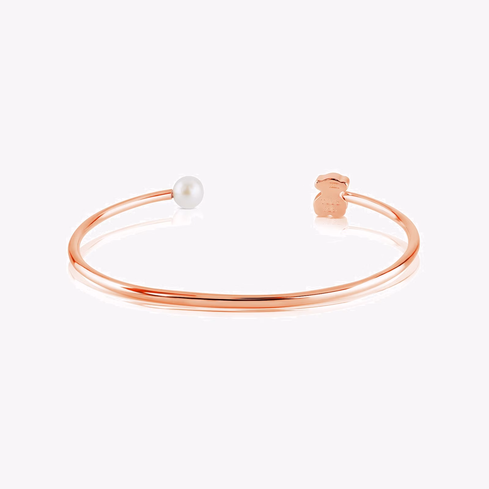 Pulsera con baño de oro rosa 18 kt sobre plata y perla cultivada Sweet Dolls