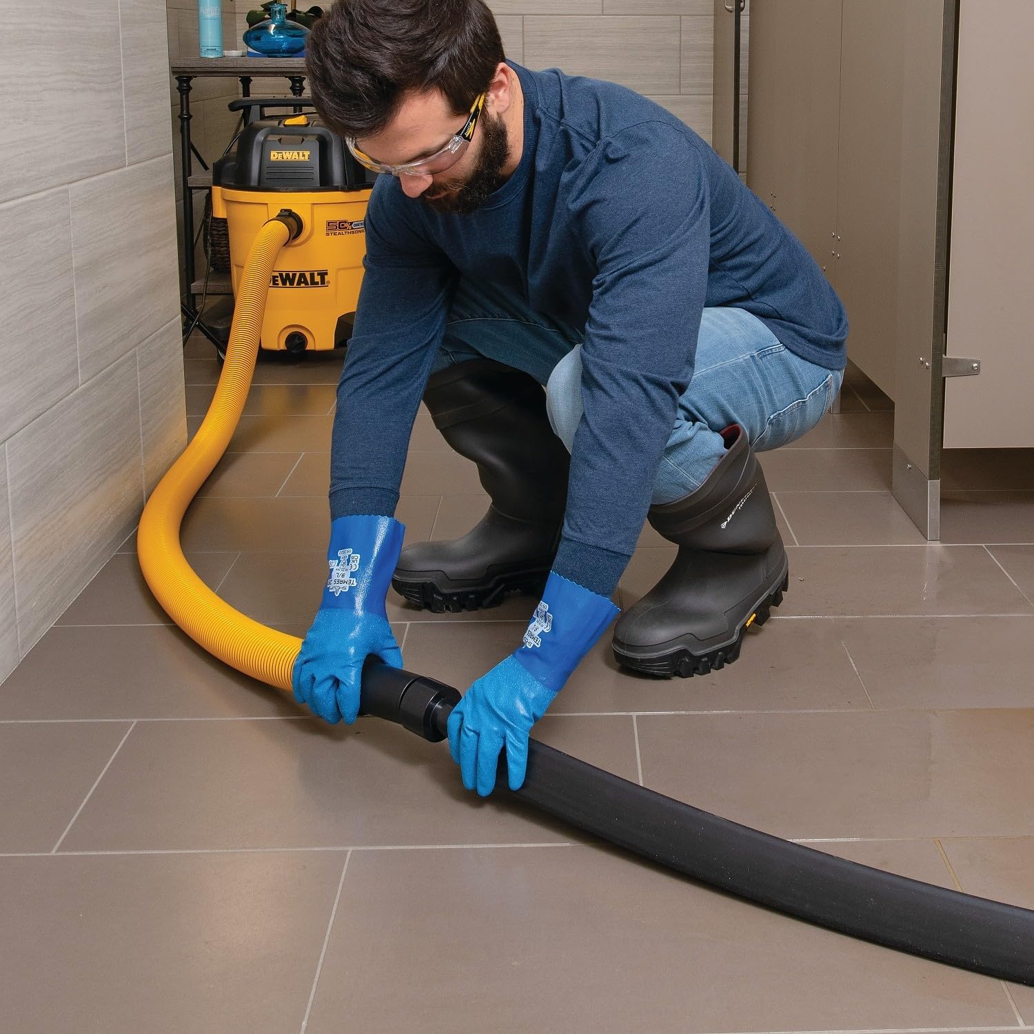 PIG Water Vacuum Barrier for Basement Flooding and Pressure Washing Indoor Spaces | Used with Wet/Dry Vacuum | Portable Water Removal | 4 W x 6’ L x 2.25 H | PM50805