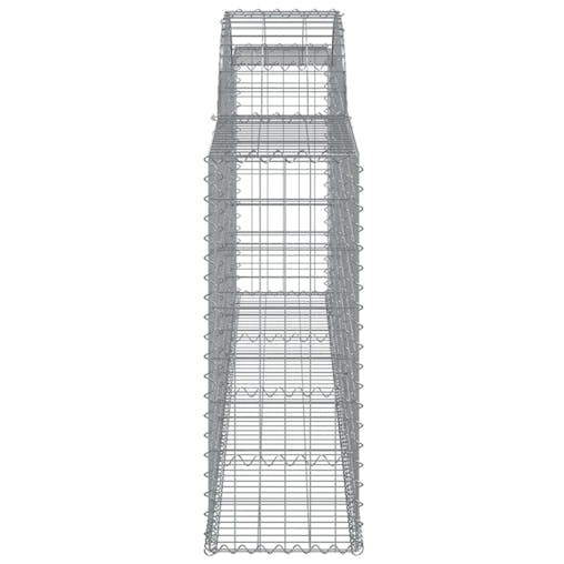 NNEVL Arched Gabion Baskets 2 pcs 300x30x80/100 cm Galvanised Iron