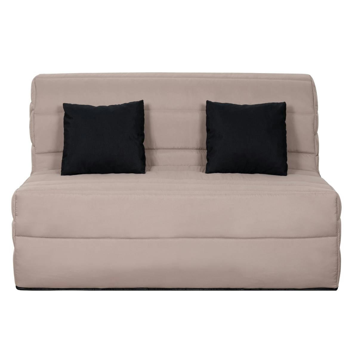 ORLANDO - Banquette BZ ORLANDO 140x190, matelas Dunlopillo, taupe