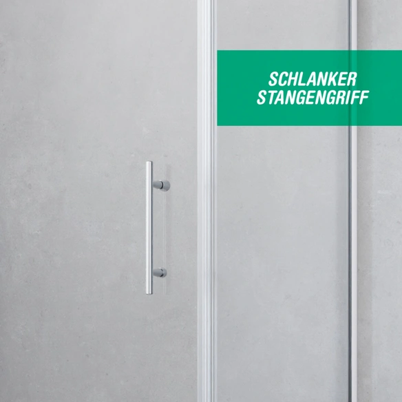 Drehtür, Höhe: 195 cm, edelsilber, Scheibenstärke: 6 mm