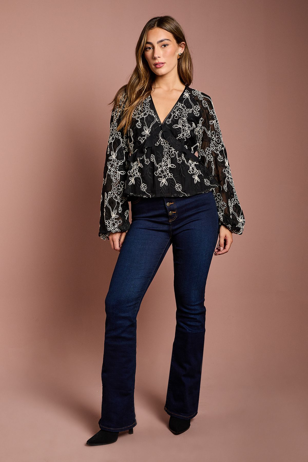 Coast Embroidered Frill Blouse