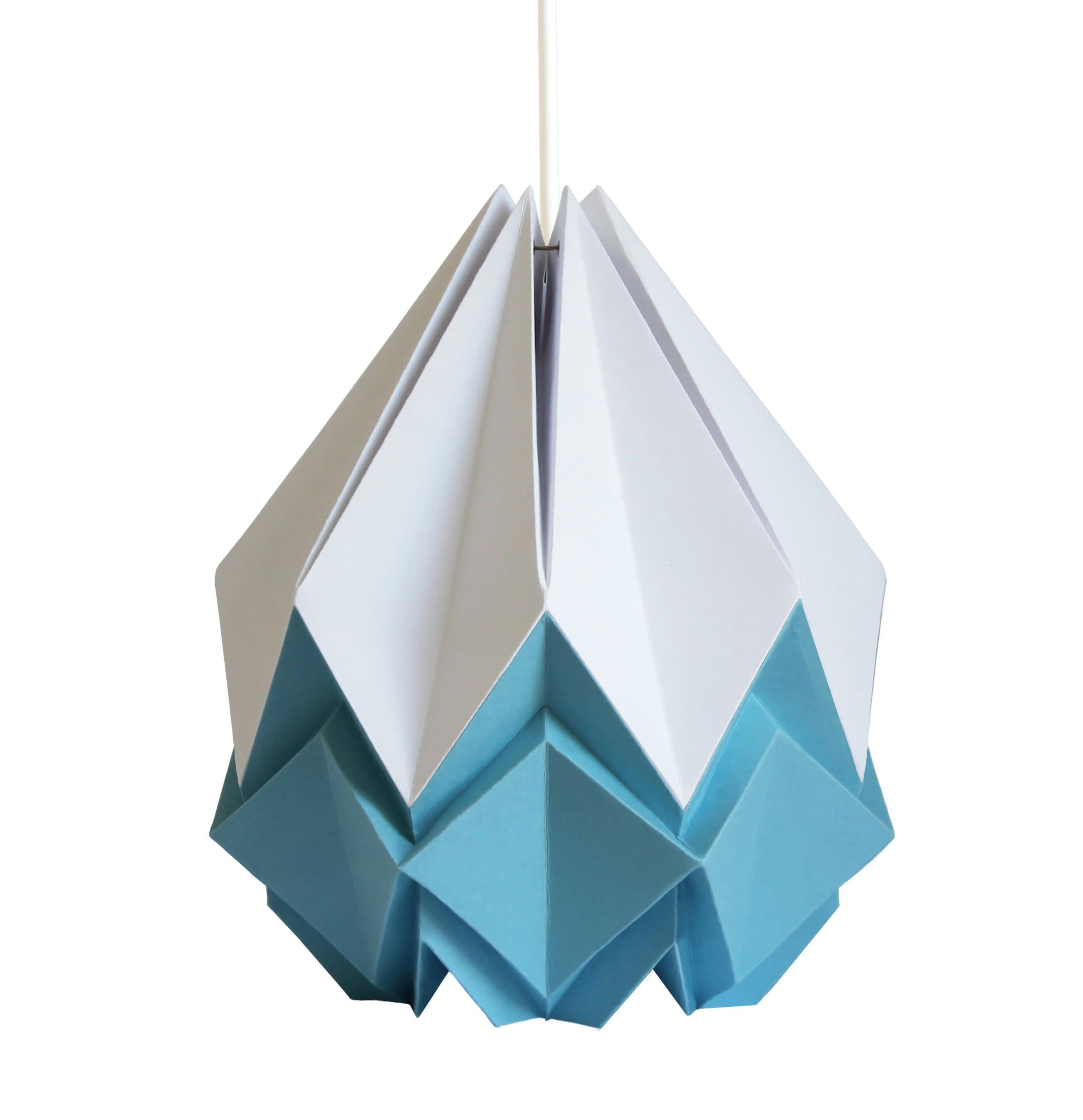 HANAHI - Suspension origami bicolore en papier taille L