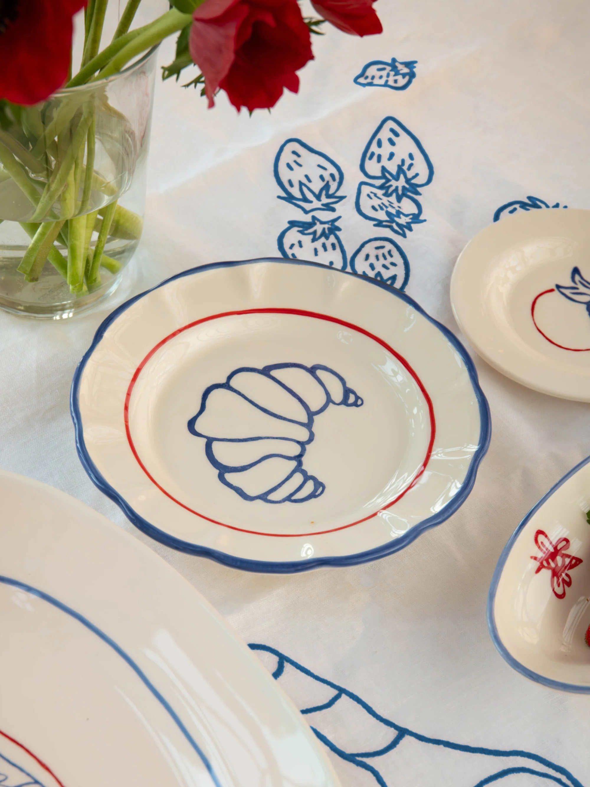 Handbemalter Frühstücksteller Picnic