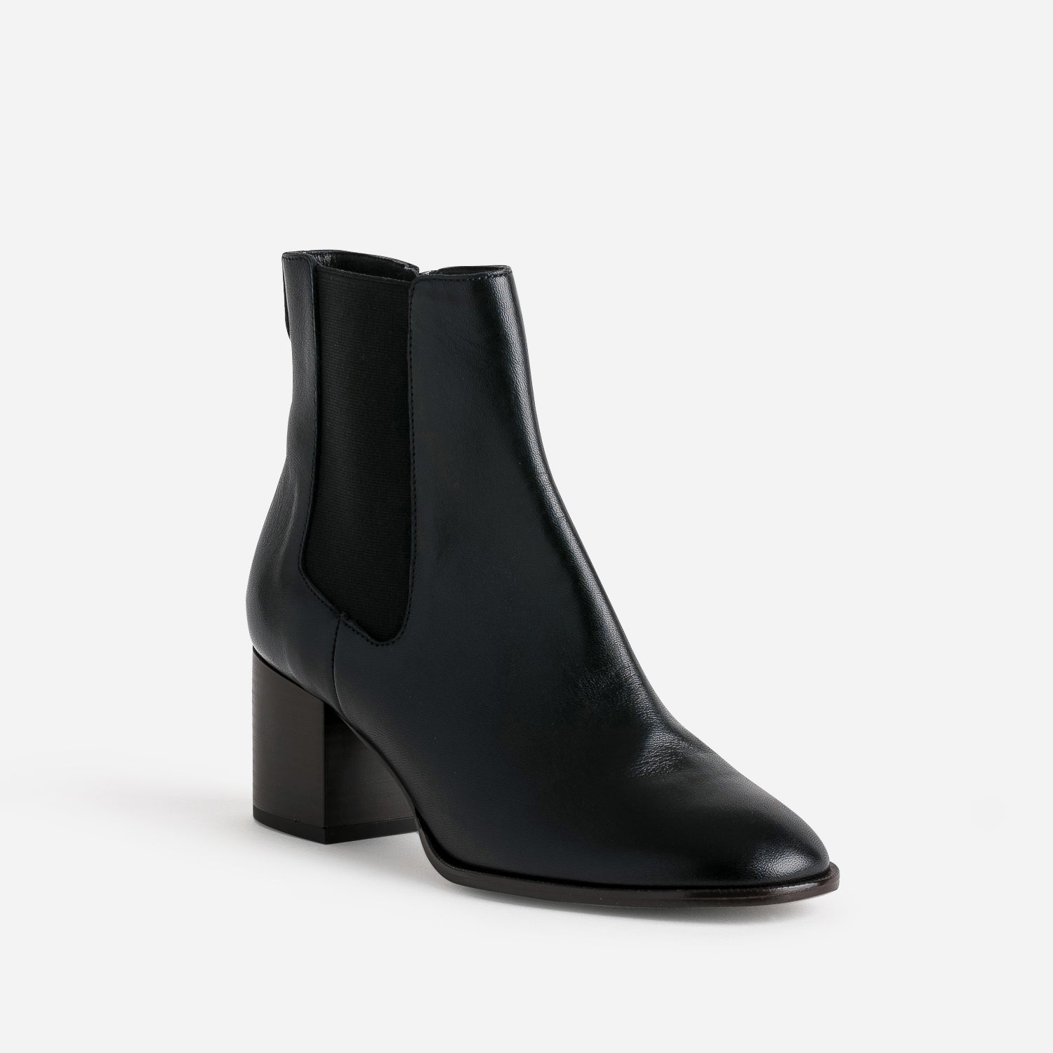 Boots ERAM FLEX noir en cuir à talon
