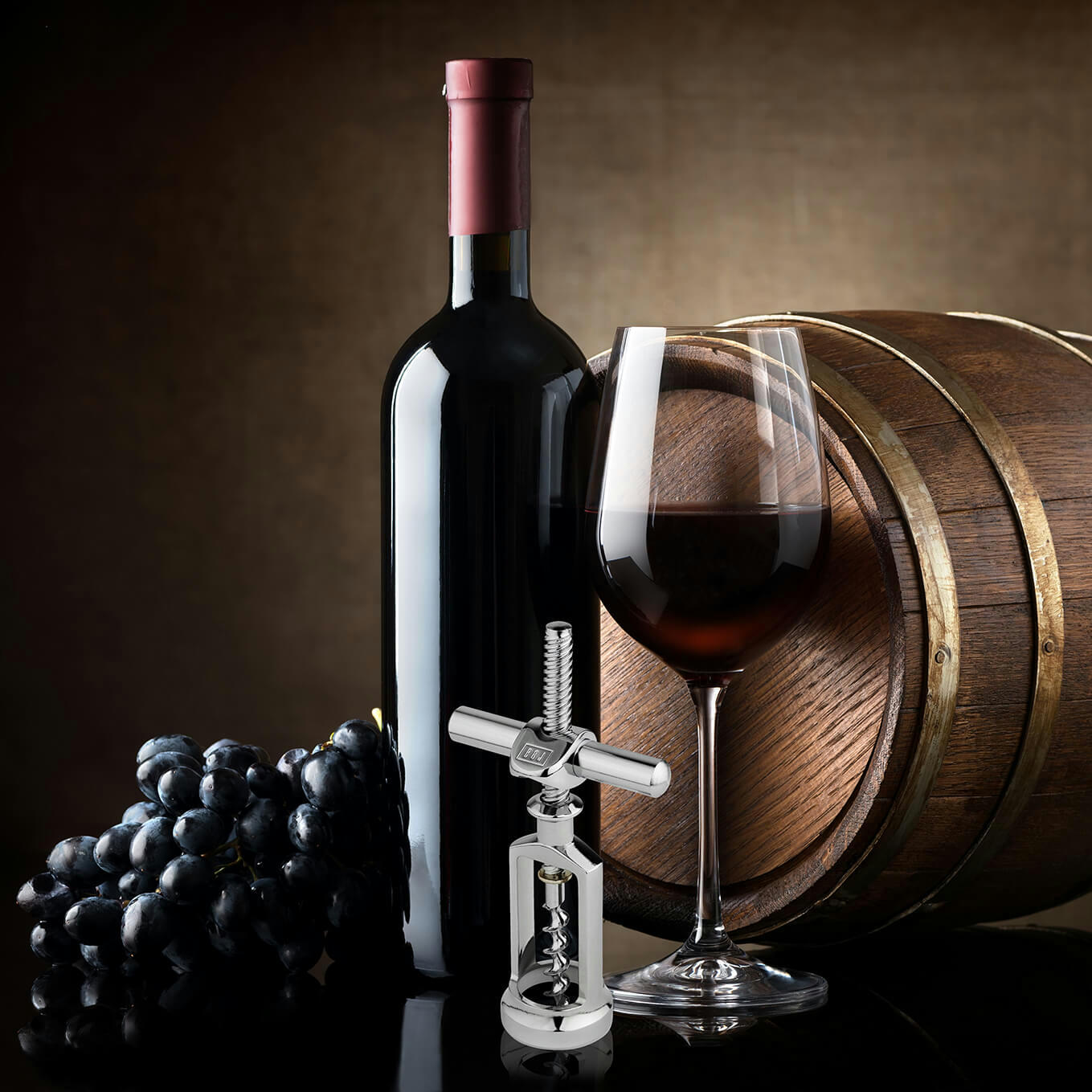 BODEGA LUX - Tire-bouchon à main - peinture métallique Bleu Starnight