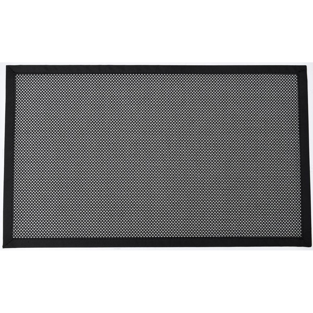 Tapete JOHN vinil tecido preto 50x80cm