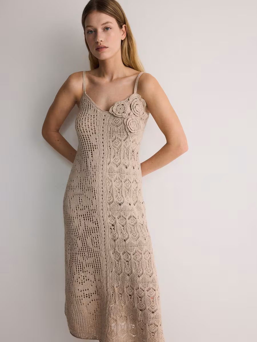 Openwork Midi Dress