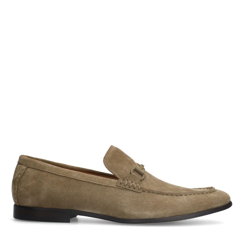 Manfield Taupe suède loafers