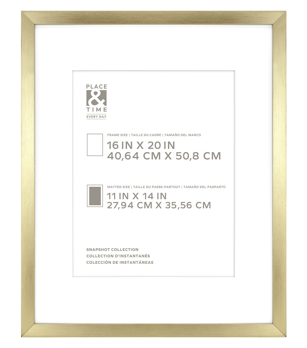 16 x 20 Matted to 11 x 14 Snapshot Gallery Frame by Place & Time