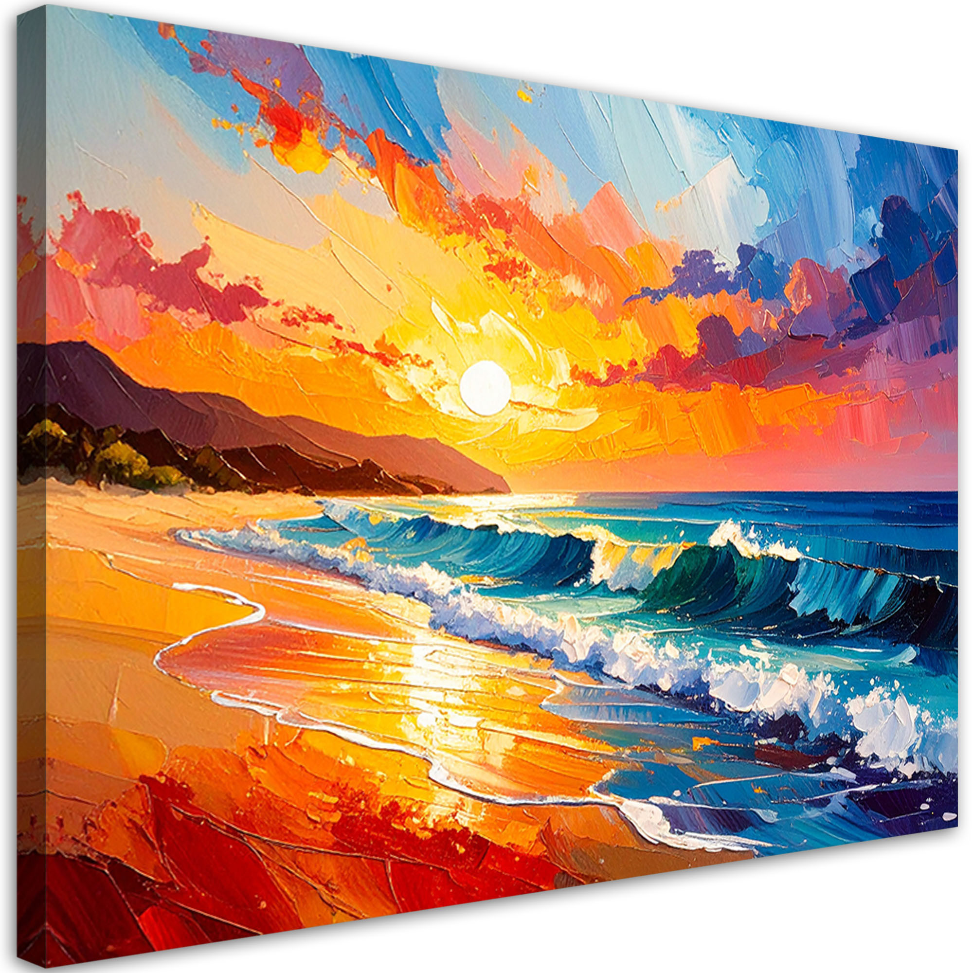 Obraz nowoczesny do salonu, Plaża Morze Krajobraz jak malowany 30x20