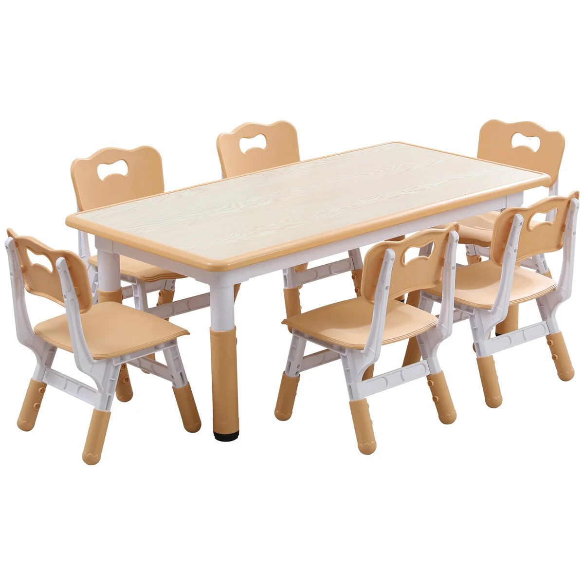 YUKOOL Kids Table and Chair Set - Multi-Functional, Adjustable Height, Ergonomic Design, HDPE Material