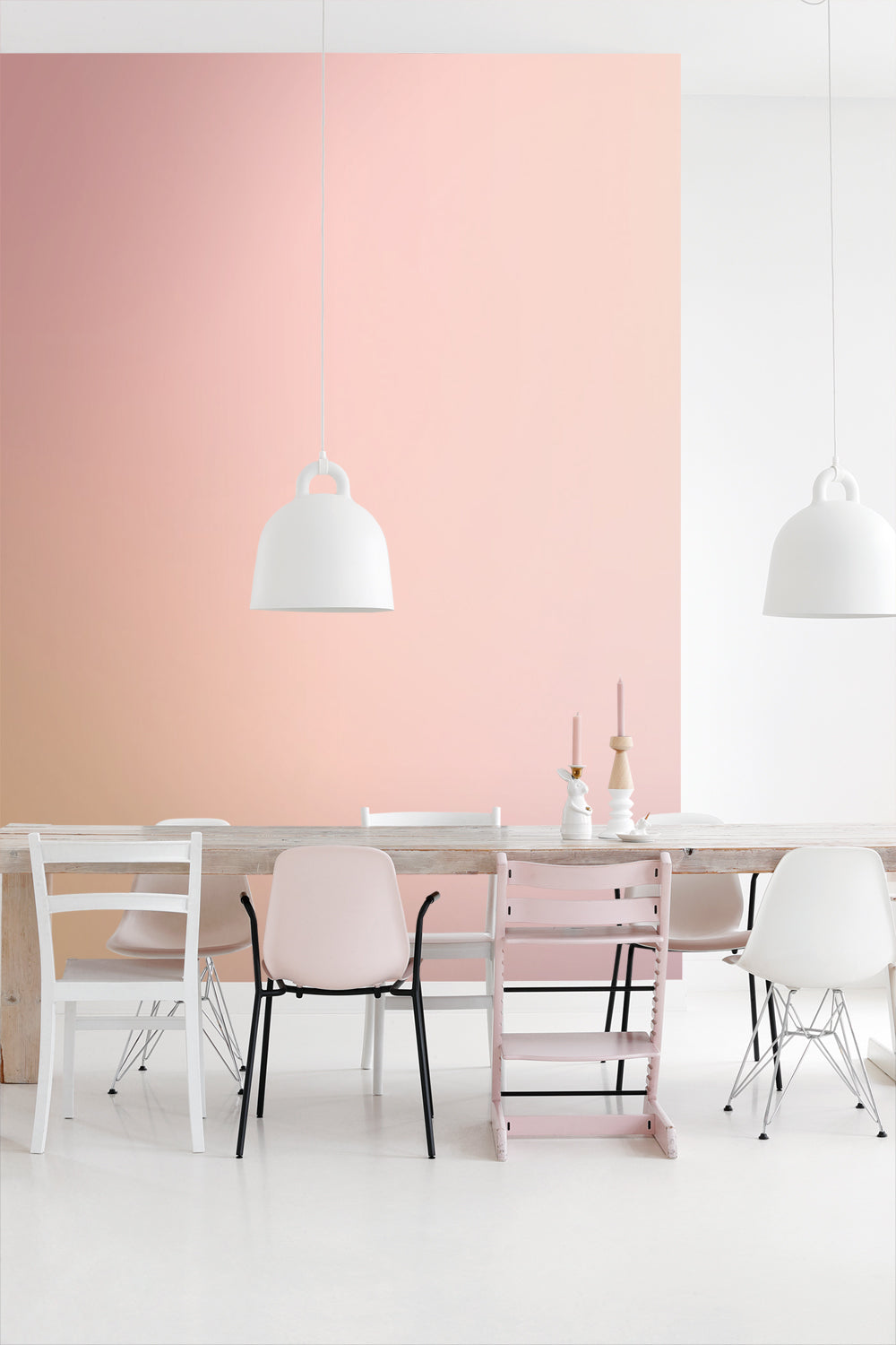 ESTAhome fotobehang kleuroverloop roze - 2.5 x 2.79 m - 159520