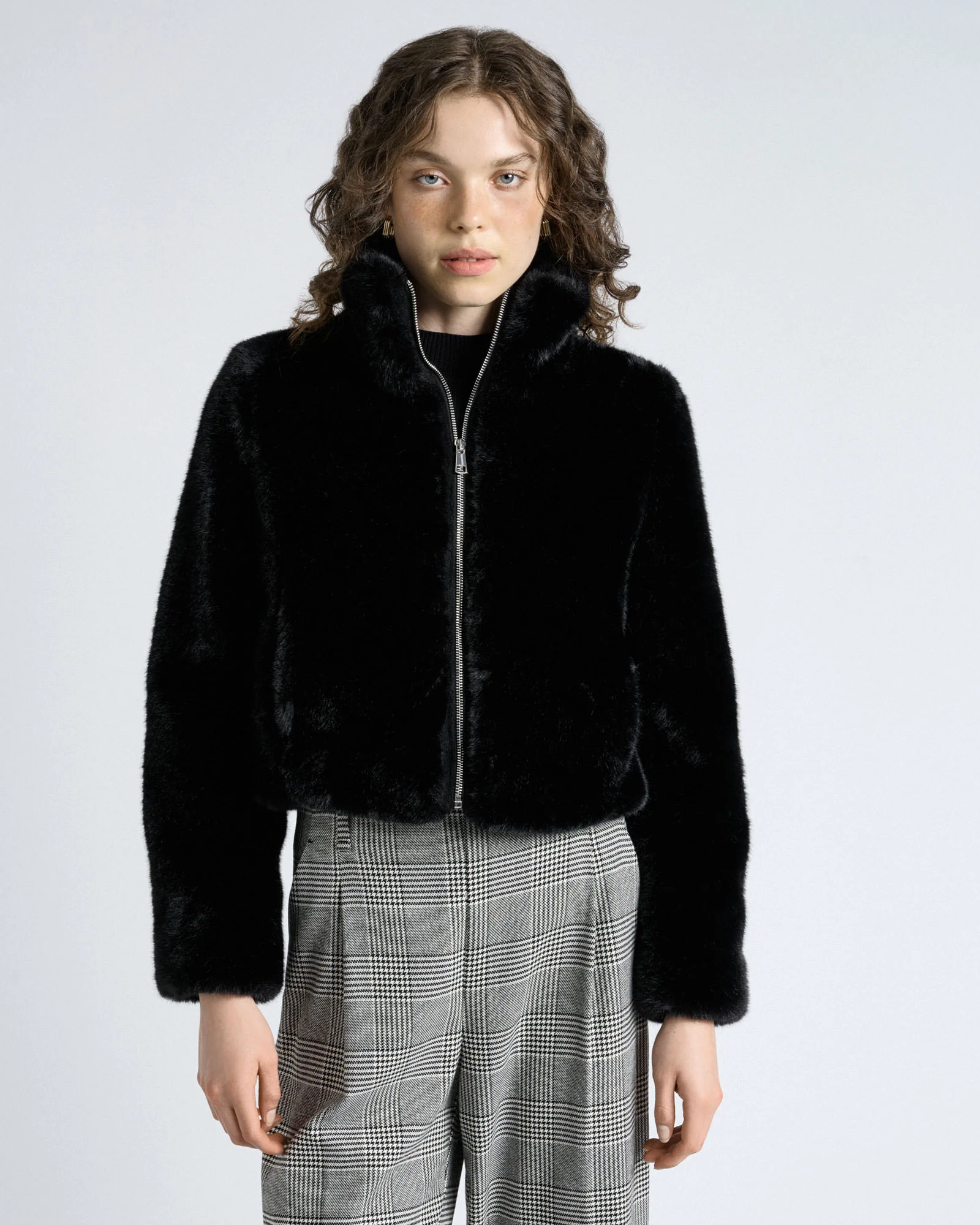 Faux Fur Cropped Jacket