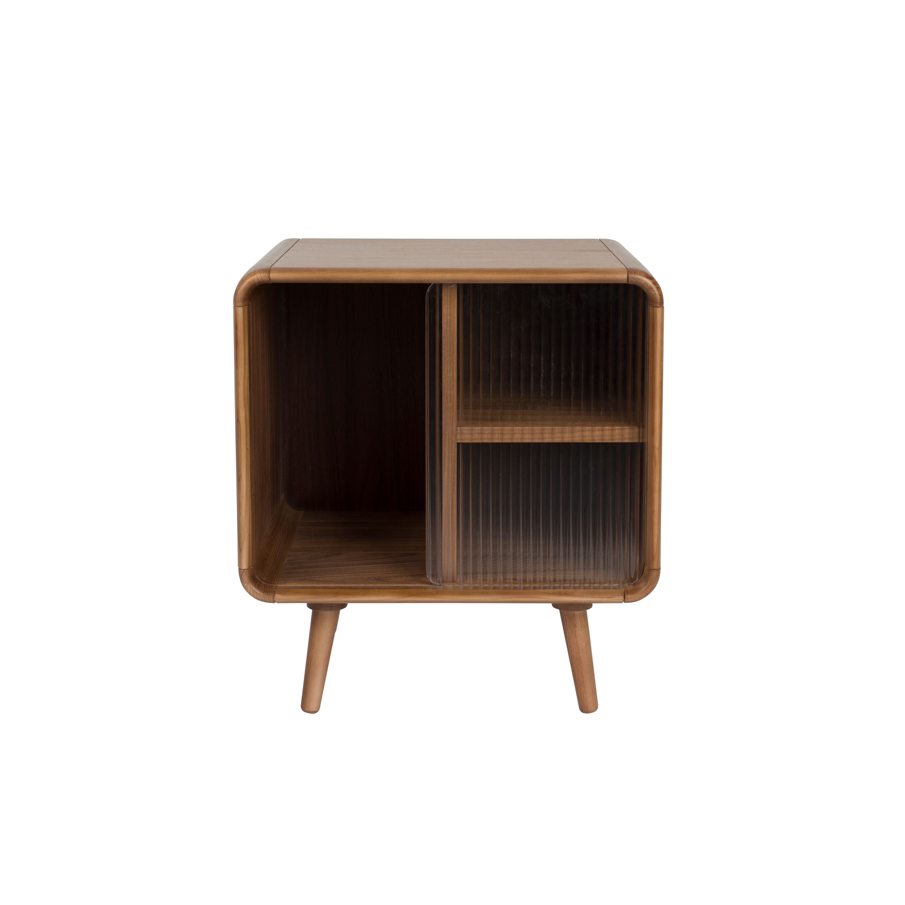Zuiver Rise Bijzettafel Nachtkastje Hout Walnoot - Bruin