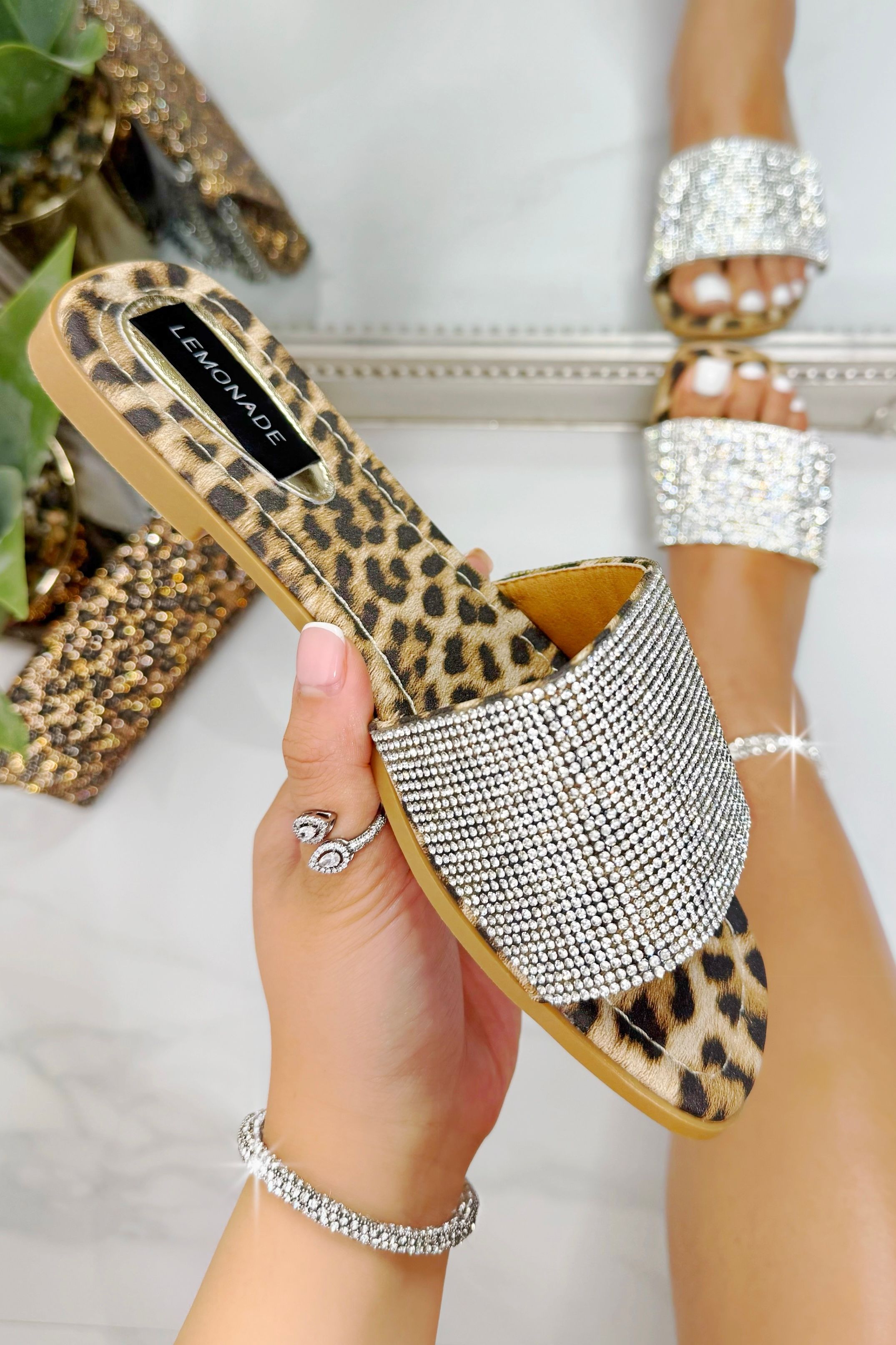 Love Lemonade Crystal Glam Sliders