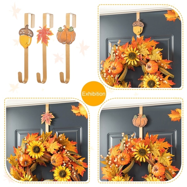 Glitzhome 22"D Fall Eucalyptus Berry Wreath for Thanksgiving